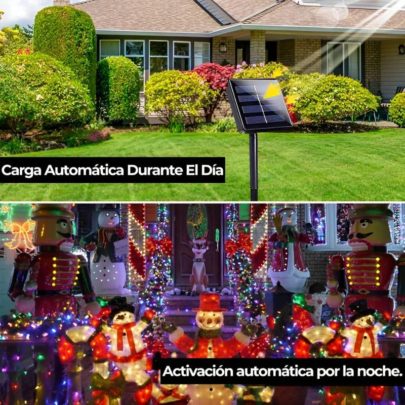 Luces Navideñas Con Panel Solar - No Desperdicies Energía Para Iluminar Tu Navidad